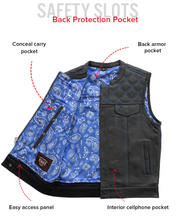 Load image into Gallery viewer, Downside Men's Motorcycle Leather Vest