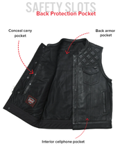 Load image into Gallery viewer, Downside Perforated Men's Motorcycle Leather Vest