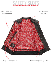 Load image into Gallery viewer, Sinister - Men's Motorcycle Leather Vest