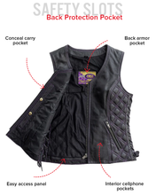 Load image into Gallery viewer, Bandida Women's Motorcycle Leather Vest