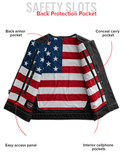 Load image into Gallery viewer, Captain Perforated Men's Motorcycle Leather Vest