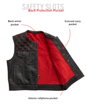 Load image into Gallery viewer, Upside Perforated Men's Club Style Leather Vest