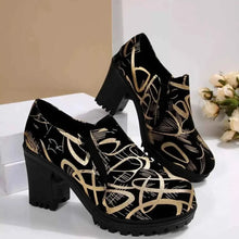 Load image into Gallery viewer, Stylish Round Toe Block : Heels Pumps