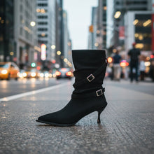 Load image into Gallery viewer, Pointed Toe Suede Stiletto Heel Ankle Boots Women
