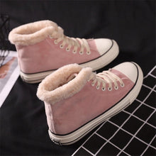 Load image into Gallery viewer, Women’s Warm Canvas Shoes | Plush Cotton Lined Flat Winter Shoes