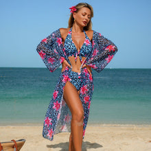 Load image into Gallery viewer, Women's Printed Bikini Three-Piece Swimwear Set