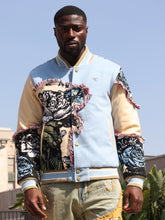 Load image into Gallery viewer, F1034 Cashay Varsity Jacket - Blue