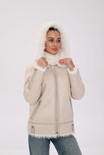 Load image into Gallery viewer, ⇆ Reversible Hooded Wool Blend Jacket