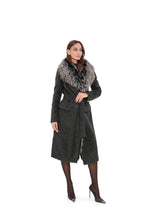 Load image into Gallery viewer, Genuine Silver Fox Cashmere Blend Coat