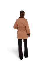 Load image into Gallery viewer, Sandro Cashmere Blend Overcoat in Camel