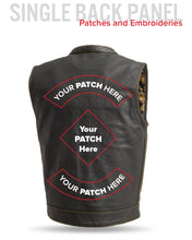 Load image into Gallery viewer, The Cut Men's Motorcycle Leather Vest, Multiple Color Options