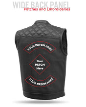 Load image into Gallery viewer, Downside Perforated Men's Motorcycle Leather Vest