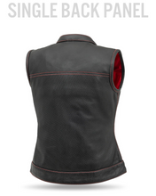Load image into Gallery viewer, Jessica Perforated Women's Motorcycle Leather Vest