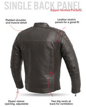 Load image into Gallery viewer, Crusader Men's Motorcycle Leather Jacket