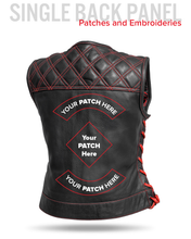 Load image into Gallery viewer, Bonnie - Women's Motorcycle Leather Vest - Diamond Quilt