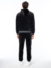Load image into Gallery viewer, Viaggioa Reversible Velour Track Jacket-Black Beauty