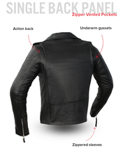 Load image into Gallery viewer, Rockstar - Women's Motorcycle Leather Jacket