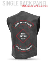 Load image into Gallery viewer, Raceway - Men's Motorcycle Perforated Leather Vest