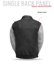 Load image into Gallery viewer, Moto Bomber Two Tone Men's Leather Jacket