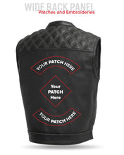 Load image into Gallery viewer, Upside Perforated Men's Club Style Leather Vest