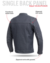 Load image into Gallery viewer, Rowdy Men's Thunder Denim Motorcycle Jacket