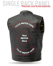 Load image into Gallery viewer, The Club Cut Men's Motorcycle Leather Vest, Multiple Color Options