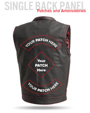 Load image into Gallery viewer, The Cut Men's Motorcycle Leather Vest, Multiple Color Options