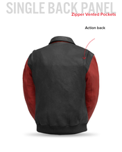 Load image into Gallery viewer, Moto Bomber Two Tone Men's Leather Jacket
