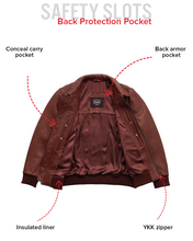 Load image into Gallery viewer, Moto Bomber - Men's Leather Jacket