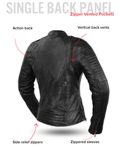 Load image into Gallery viewer, Biker - Women's Motorcycle Leather Jacket