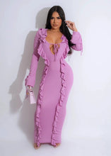 Load image into Gallery viewer, Pure Color Tied Stringy Selvedge Dress