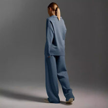 Load image into Gallery viewer, Women’s Fall Winter Two-Piece Set – Loose Collar Sweater Casual Outfit