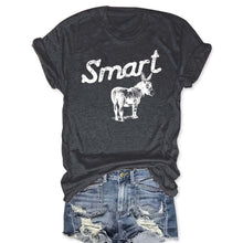 Load image into Gallery viewer, Women's Round Neck Short Sleeve T-Shirt - Casual Summer Top