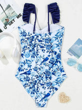 Load image into Gallery viewer, Cutout Ruffled Spaghetti Strap : One-Piece Swimwear