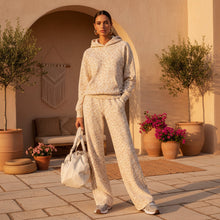 Load image into Gallery viewer, Women's Washed Leopard Print Oversized Hoodie & Wide-Leg Pants Set