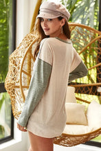 Load image into Gallery viewer, Women’s Color Block Camo T-Shirt – Casual Round Neck with Out Stitching
