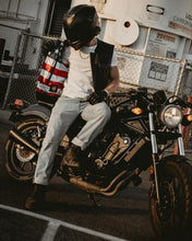 Load image into Gallery viewer, Born Free Men's Motorcycle Leather Vest - Black Stitch