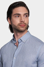 Load image into Gallery viewer, Premium Cotton Pattern Dress Shirt (Executive Blue)