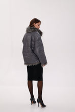Load image into Gallery viewer, Reversible Genuine Silver Fox Down Fill Coat
