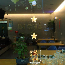 Load image into Gallery viewer, Christmas 3Pcs LED Star Hanging Lights For Home Decor Suction Cup Battery Powered