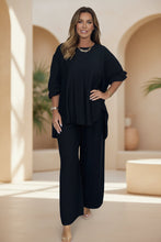 Load image into Gallery viewer, Women's Batwing Sleeve Loose Top & Wide Leg Pants Two-Piece Set
