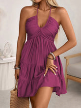 Load image into Gallery viewer, Women's Off-Shoulder V-Neck Ruffle Dress – Elegant Strap Style