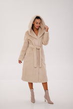 Load image into Gallery viewer, Faux Mink Effect Fur Hooded Coat