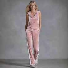 Load image into Gallery viewer, Women's Velvet Wide-Leg Pants & Sleeveless Top Set