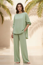 Load image into Gallery viewer, Women's Batwing Sleeve Loose Top & Wide Leg Pants Two-Piece Set