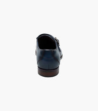 Load image into Gallery viewer, Stacy Adams KARCHER Navy Plain Toe Monk Strap