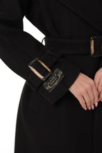 Load image into Gallery viewer, Madeline Cashmere Wool Blend Overcoat in Black