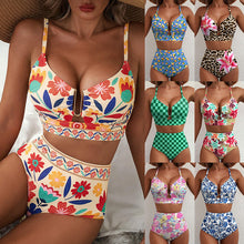 Load image into Gallery viewer, Women's Floral Print High-Waist U-Wire Bikini Set
