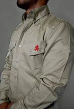 Load image into Gallery viewer, FR Western Style Pearl Snap - Khaki