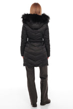 Load image into Gallery viewer, Genuine Fur Trim Down Coat